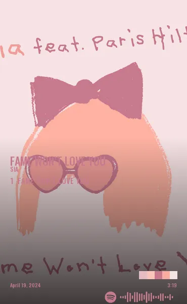 Fame Won’t Love You by Sia
